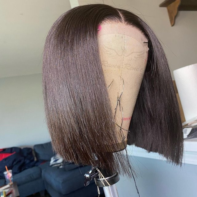 HJ WEAVE BEAUTY Perücke, kurzer Bob, Brasilianische Spitze, Damen - Bild 1