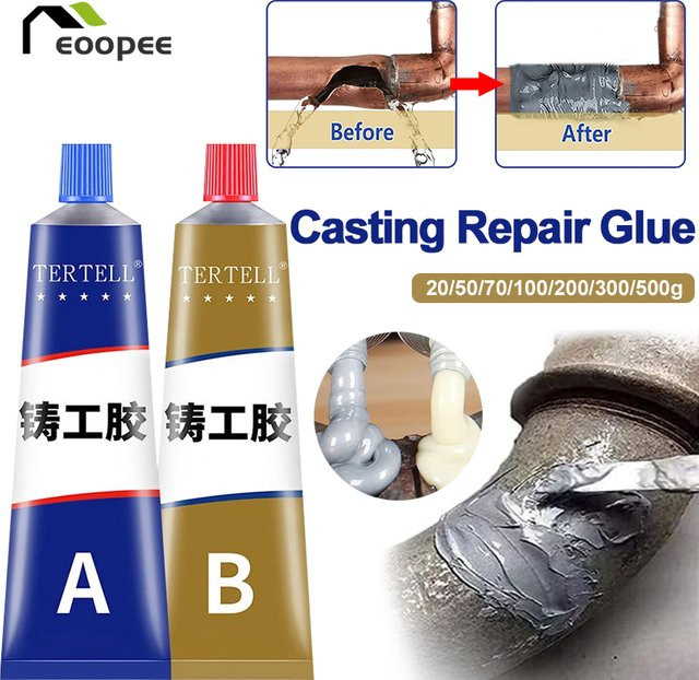 EOOPEE Metallreparaturkleber AB-Kleber zum Gießen, schleifbar und lackierbar, 15–300 g - Bild 1