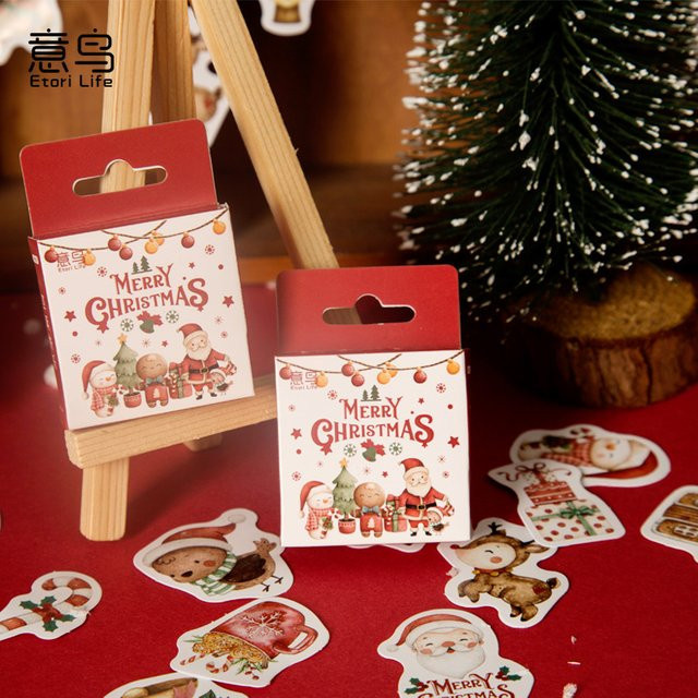 Etori Leben Frohe Weihnachten Aufkleber Set mit 46 Stück in Multicolour für DIY Dekoration von Tagebuch, Tasse und Notebook - Bild 1