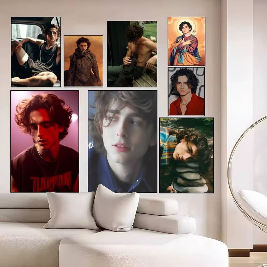 Kayou Timothee Chalamet Poster selbstklebende Wandkunst Dekoration in Mehrfarbig, Rechteckig - Bild 2