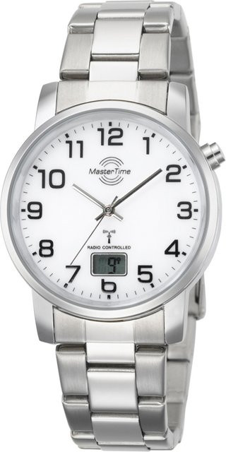 Master Time Herrenuhr, Quarz, Edelstahl, 41 mm, Silber - Bild 1