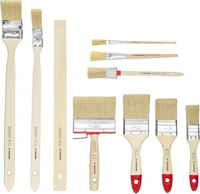 Parkside Pinselset für Lack in Multicolor, 10-teilig - Bild 1