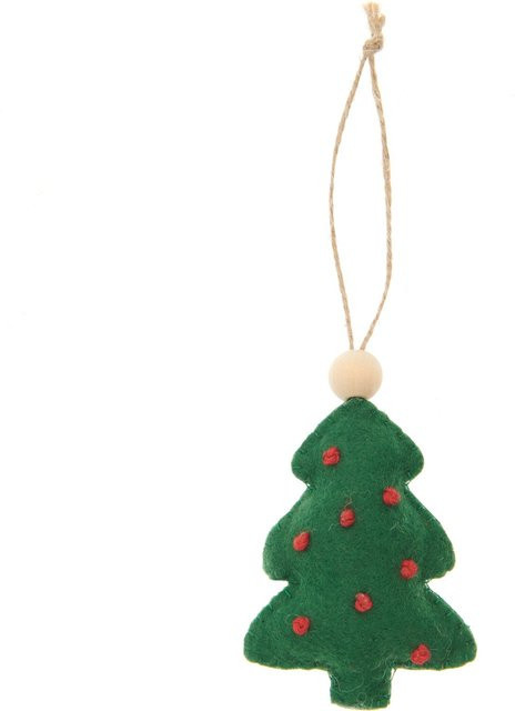 Rico Design Filztannenbaum Grün als hängende Weihnachtsdekoration - Bild 1