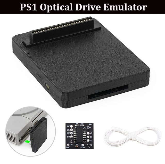 Sony PS1 Optical Drive Simulator SDL Kit Upgrade-Version für die PS1 Thick Machine inklusive SD-Karte in Schwarz - Bild 1