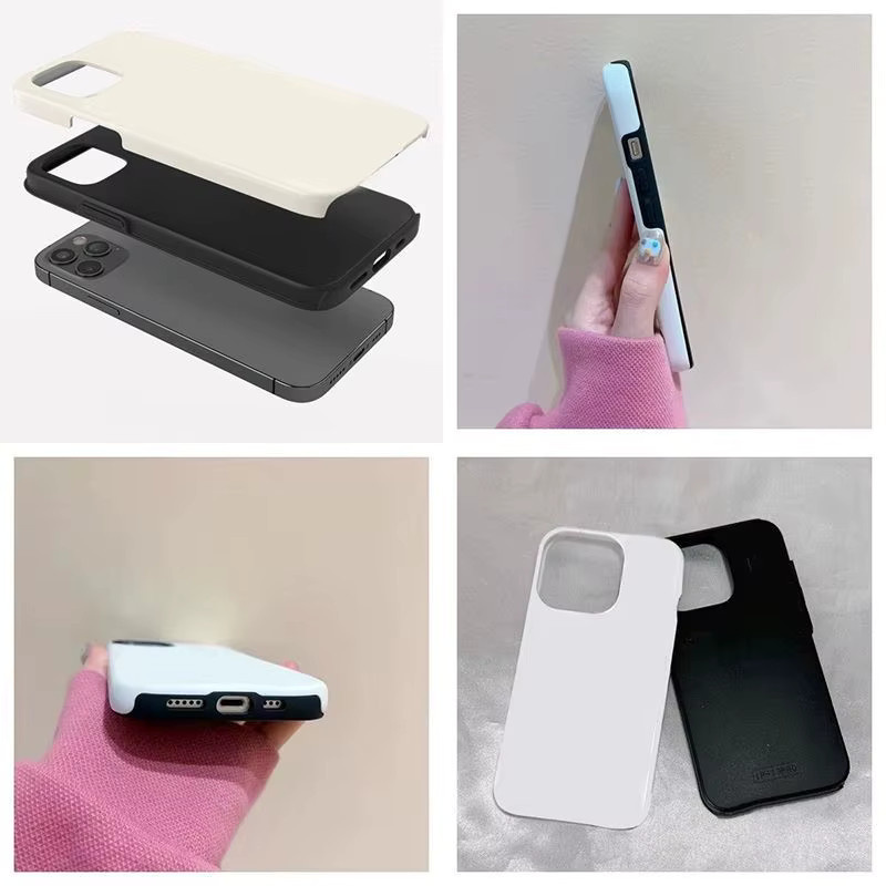 FIG Luxus Handyhülle mit Doppelschicht-Rückseite für iPhone 17 16 15 14 13 12 11 Pro Max Plus in Weiß - Bild 3