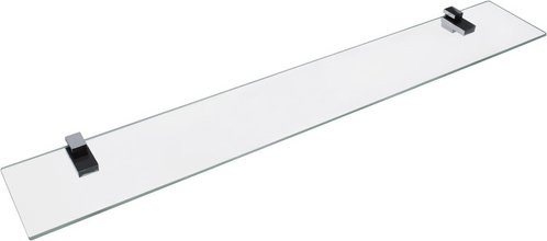 Fackelmann Glasablage aus Glas und Chrom in Silber, Breite: 80 cm, Höhe: 3,5 cm, Tiefe: 12,5 cm - Bild 1