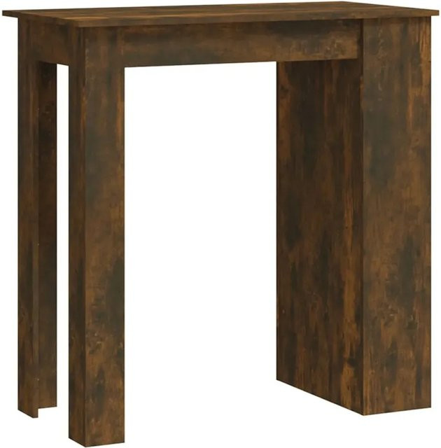 vidaXL Bartisch mit Regal in Räuchereiche, modernem Design, braun, B/T/H: 102 x 50 x 103,5 cm - Bild 1