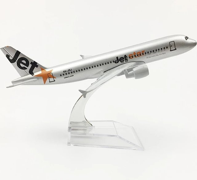 ZOCO Jetstar Airlines A320 Modellflugzeug, Metall, 15cm - Bild 1
