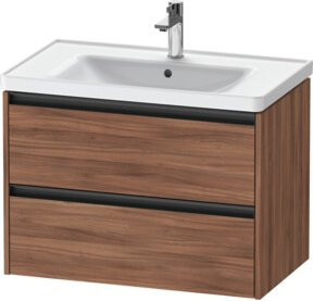 Duravit Waschtischunterschrank Ketho.2 in Nussbaum Natur mit 2 Schubladen, wandhängend, B/T: 78,4 x 45,5 cm - Bild 1