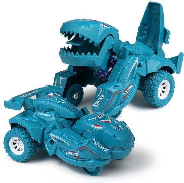 Best Life 888 Transformierendes Dinosaurier-Auto, Verformungsauto, cyanblau - Bild 1