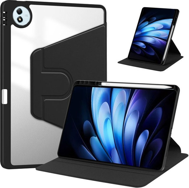Acryl Schutzhülle mit Rotationsfunktion und Stifthalter für vivo Pad 5 Pro 13 Zoll 2025 und vivo Pad 3 Pro 13 Zoll 2024 in Schwarz oder Grau - Bild 1