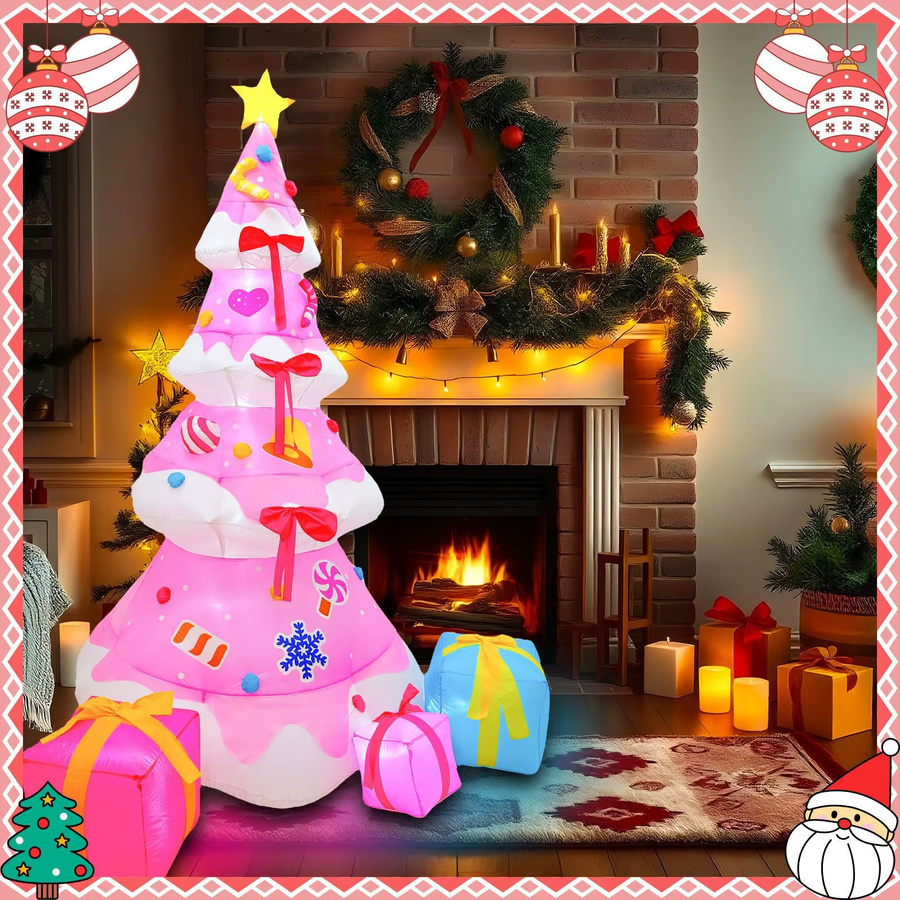 Aufblasbarer LED-Weihnachtsbaum Airmodel 2,4 in Rosa für Outdoor und Garten - Bild 4