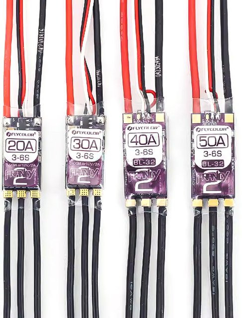 FLYCOLOR Francy 2 Bürstenloser ESC BLHELI-32 Speed Controller für RC Flugzeug, Drone und Quadcopter (20A-50A) - Bild 1
