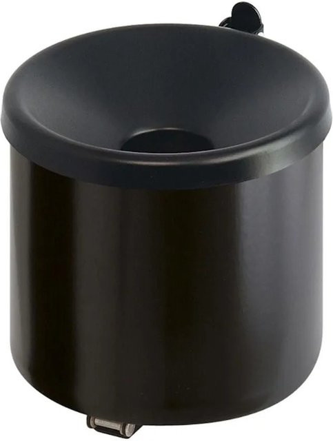 PROREGAL SparSet 4er Pack Runde Feuerlöschende Wandaschenbecher aus Metall in Schwarz mit schwarzem Deckel, H x Ø: 16 x 16 cm - Bild 1