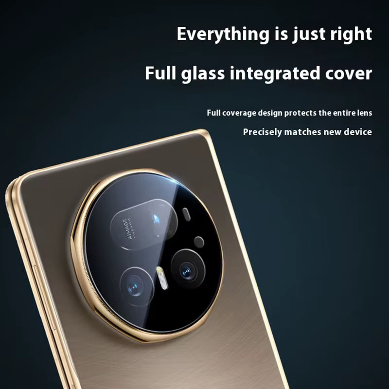 Honor Magic V5 Kamera Objektiv Schutzhülle aus gehärtetem Glas in Schwarz - Bild 2