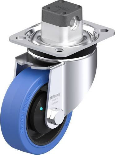 Blickle Stahlblech-Lenkrolle LK-POEV 100KAD-1-CS11-SB in Schwarz und Blau mit 100 mm Rad-Durchmesser und 200 kg Tragfähigkeit - Bild 1
