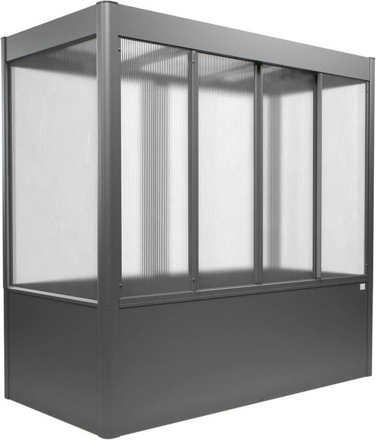 Biohort Gewächshaus Florentina Quarzgrau-Metallic mit Polycarbonat-Verglasung 2 m² - Bild 1