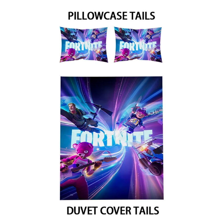 Battle Game F-Fortnite Bettbezug-Set, 3-teilig, Multicolour, B/B: 135 x 200 cm - Bild 3