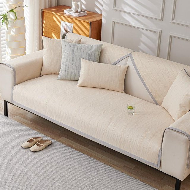 Sommer Sofabezug Super Six aus Viskose, Rutschfestes Kissen mit Handtuch-Stoff, B/H: 70 x 70 cm - Bild 1