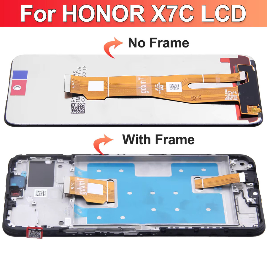 Honor X7C LCD Display Touchscreen Digitizer Montage Ersatz mit Rahmen in Schwarz - Bild 4
