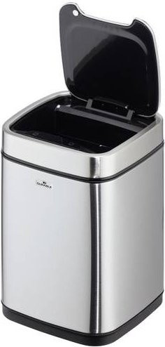 Durable Sensor-Abfalleimer No Touch aus Edelstahl in Silber, 6 Liter, B/T/H: 21 x 21 x 31,5 cm - Bild 1