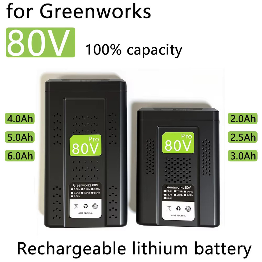 Greenworks PRO 80 V Ersatzakku Li-Ionen in Schwarz für GBA80150 GBA80200 GBA80250 GBA80300 - Bild 2