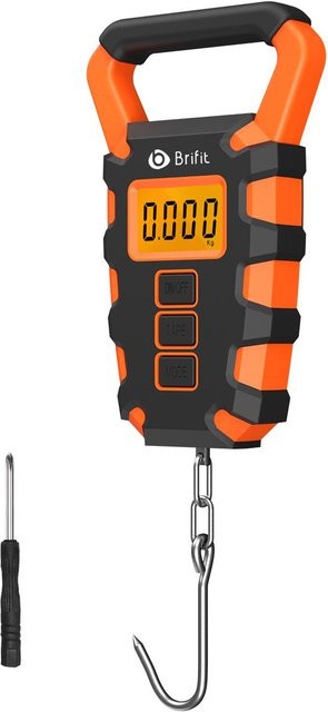 Digitale Amir Reisegepäckwaage und Lebensmittelwaage mit Lineal, Tragbare Fischwaage bis 50 kg, Orange - Bild 1