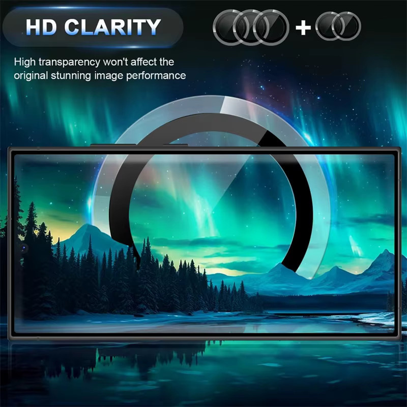 Transparenter Kameraobjektiv-Displayschutz aus gehärtetem Glas für Samsung Galaxy S25 Ultra, S24 Ultra, S23 Plus und S22 Ultra - Bild 2