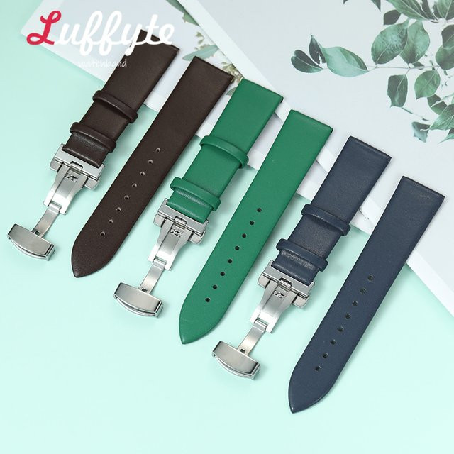 Uhrenarmband PU-Leder, Schmetterlingsverschluss, Damen - Bild 1