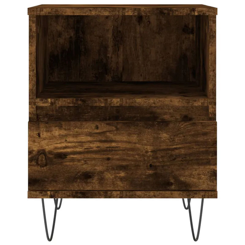 Vidaxl Nachttisch in Braun im Industrial Design aus Holzwerkstoff und Metall, B/T/H: 40 x 35 x 50 cm - Bild 7