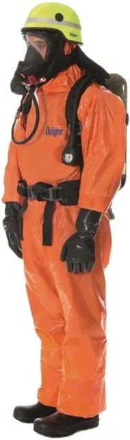 Dräger Chemikalienschutzanzug SPC 4800 CLF Antistatisch in Orange, Größe S - Bild 1