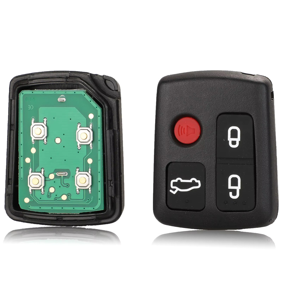 Jingyuqin Smart Auto Schlüssel Fob 433MHz mit 3 oder 4 Tasten für Ford BA BF Falcon SX SY Territory XR6 XR8 FPV in Schwarz - Bild 4
