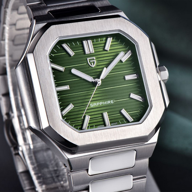 Pagani Design Armbanduhr, Edelstahl, Quarz, Eckig, Saphirglas, Herren - Bild 1