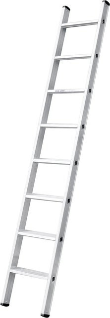Iller Ergo Plus Stufen-Anlegeleiter aus Aluminium in Silber mit 8 Stufen, Höhe: 3,33 m - Bild 1