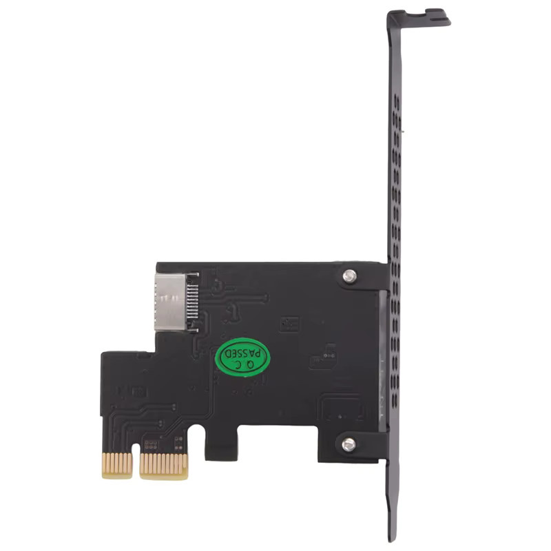 USB 3.2 Gen1 5 Gbit/s Typ-E A-Key Erweiterungskarte für Desktop-PC mit Frontplatte Typ-C Schnittstelle, Schwarz - Bild 3