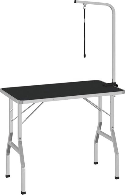 Verstellbarer Hundepflegetisch von VD Home Furnishing aus Edelstahl und Stahl in Schwarz und Silber mit 1 Schlaufe - Bild 1