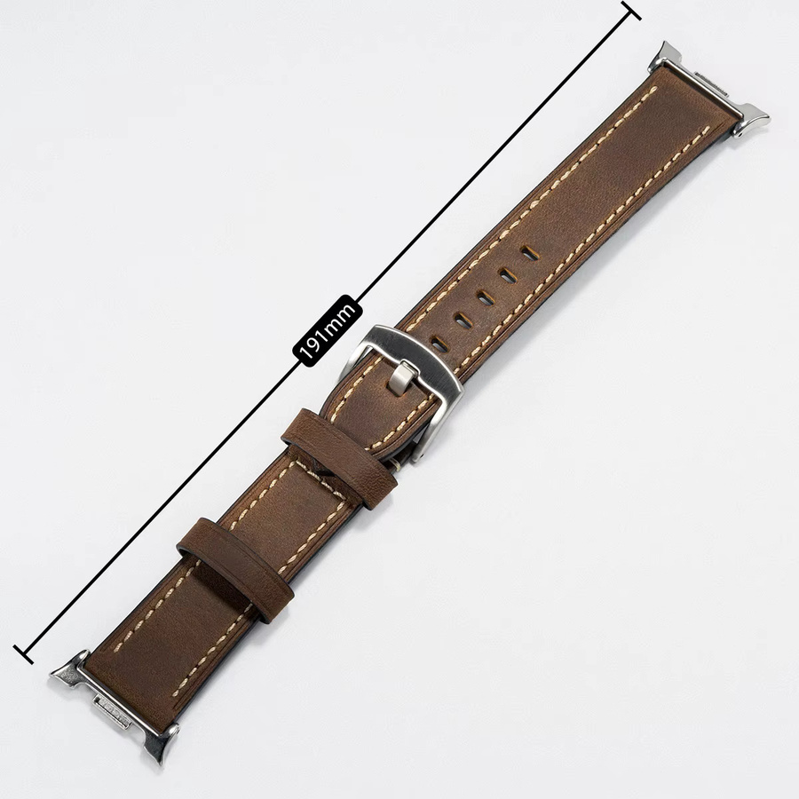 CAOWTAN Uhrenarmband Leder, Vintage, Samsung Galaxy Watch 8 40 44 mm - Bild 4
