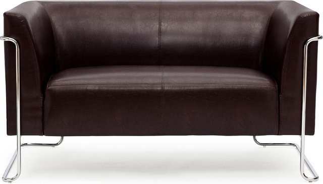 hjh OFFICE Lounge Sofa CURACAO mit Armlehnen aus Kunstleder - Bild 1
