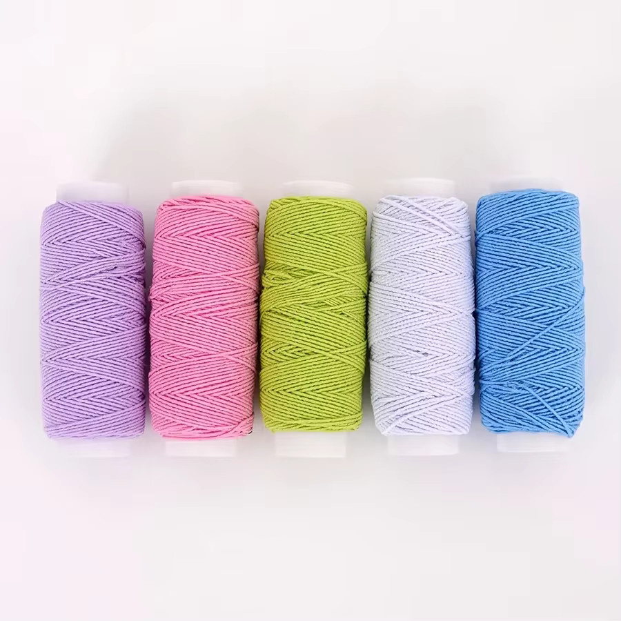 5er-Set feiner elastischer Faden, 0,6 mm, Multicolour, ideal für DIY-Projekte und Näharbeiten - Bild 2
