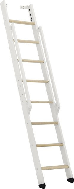 Minka Raumspartreppe Strong mit 8 Stufen aus Fichtenholz und Stahl in Weiß, Geschosshöhe bis 199 cm - Bild 1