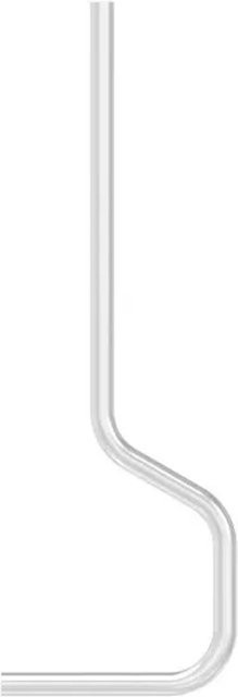 FeNau Gebogener Pfosten aus Edelstahl V2A zur Wandmontage, Farbe: Silber, Durchmesser: 42,4 mm, Wandstärke: 2,5 mm - Bild 1