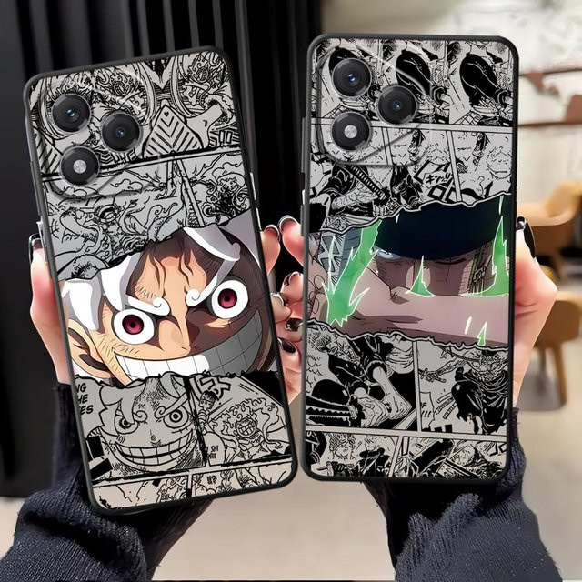 One Piece Luffy Anime Handyhülle für Honor 200 400 Lite X7c 90 X8 X5b X9a 70X6 8X Magic5 Lite in Schwarz - Bild 1