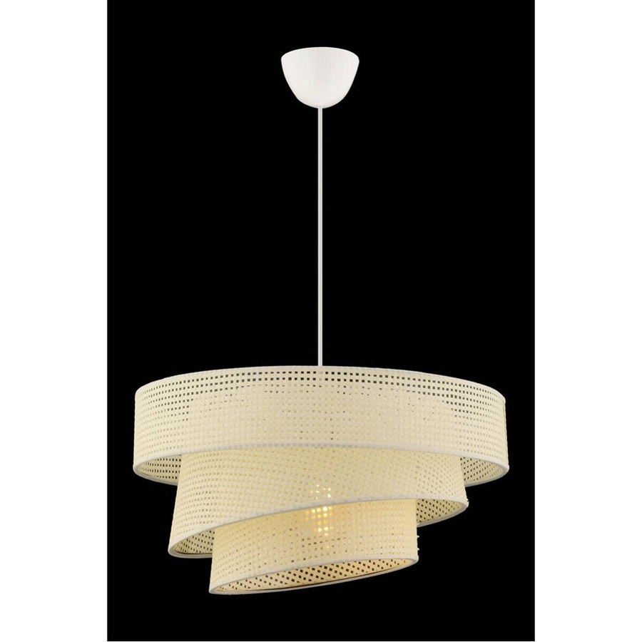 Opviq Pendelleuchte Couper in Weiß aus Metall und Baumwolle, B/T/H: 40 x 40 x 72 cm, E27, 1 Leuchtmittel - Bild 2