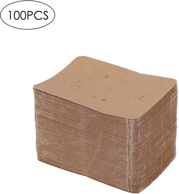 CosyHome Schmuck Display Aufbewahrung aus Papier in Beige für Ohrringe, Ohrstecker, Halsketten und Haarnadeln - Bild 1