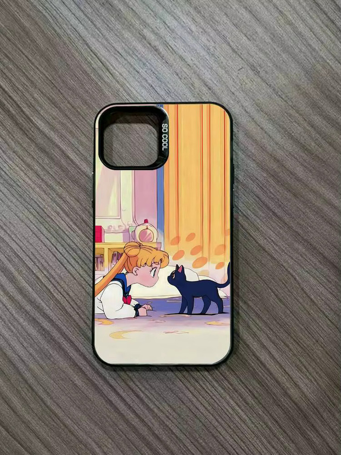 Kawayii Cartoon Sailor Moon Handyhülle für Apple iPhone 11 12 13 14 15 16 Pro Max Plus in Multicolour mit Schutz-Plattierung - Bild 4