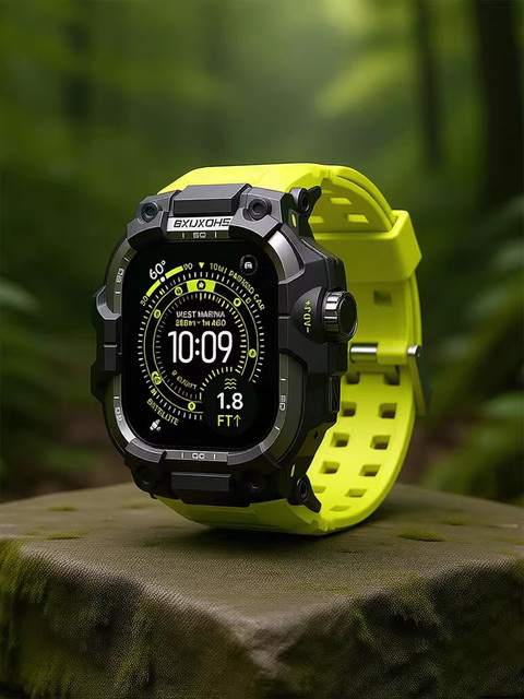 RMUTANE Uhrenarmband Silikon, Schwarz, Unisex - Bild 1