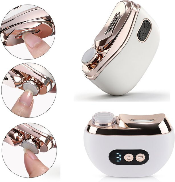 Ms.Dear Elektrischer Nagelschneider & Nagelpolierer mit LED-Licht, Weiss, Unisex - Bild 1