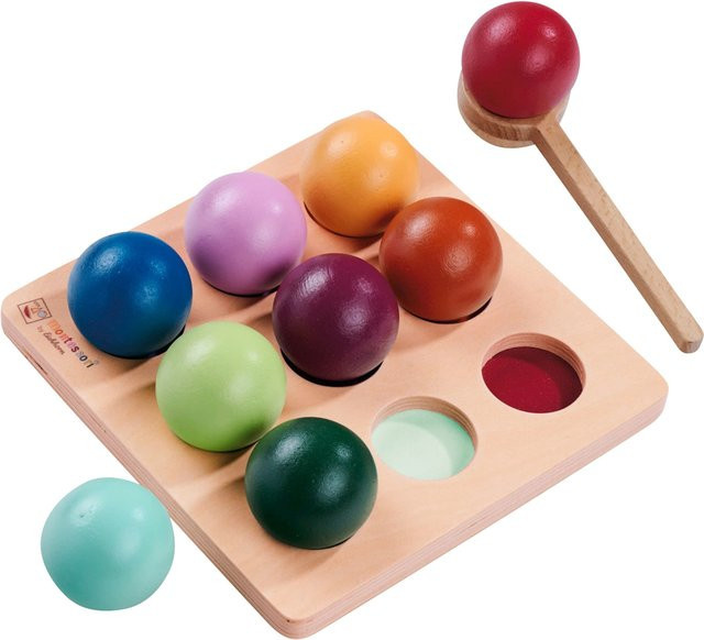Eichhorn Montessori Sortierkugeln, Holz, ab 2 Jahre - Bild 1