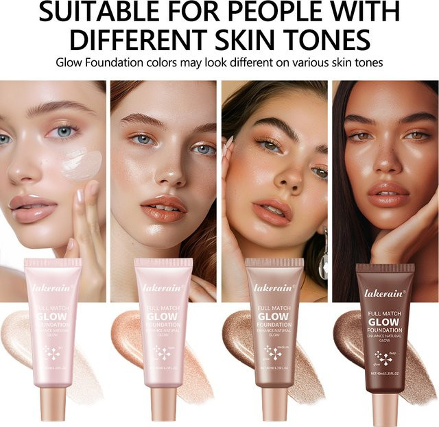 ibcccndc Glowing Foundation Natural Glow Enhancer, Flüssig, Glänzend - Bild 1