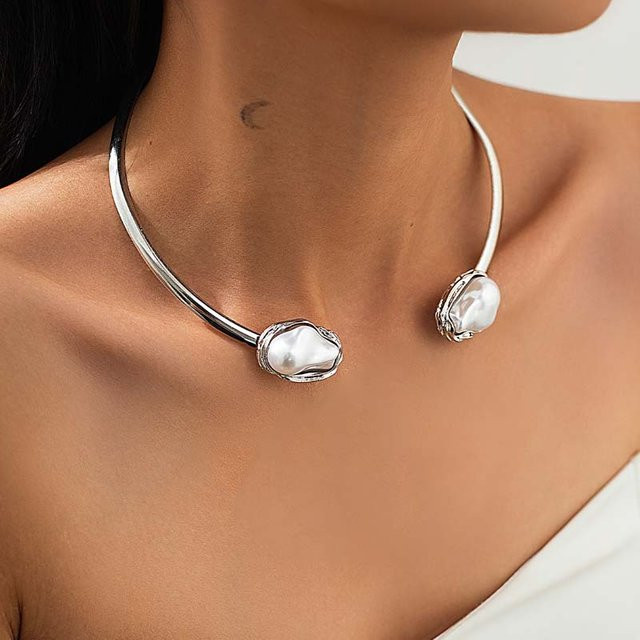 YULIN Choker Halskette, Gold, Wassertropfen, Damen, Mädchen - Bild 1